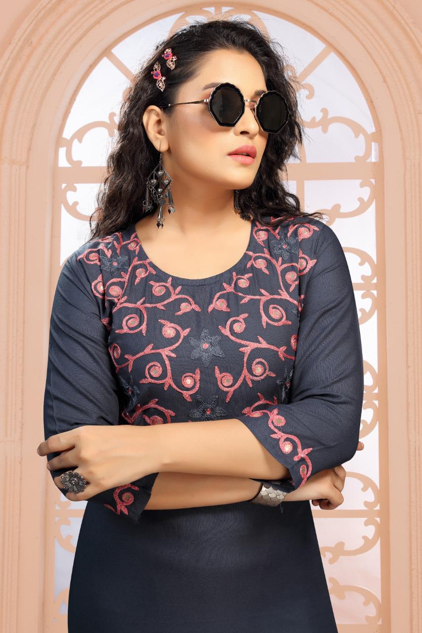 Fashion Talk Divya  Ethnic Wear Rayon Kurti With Bottom Collection